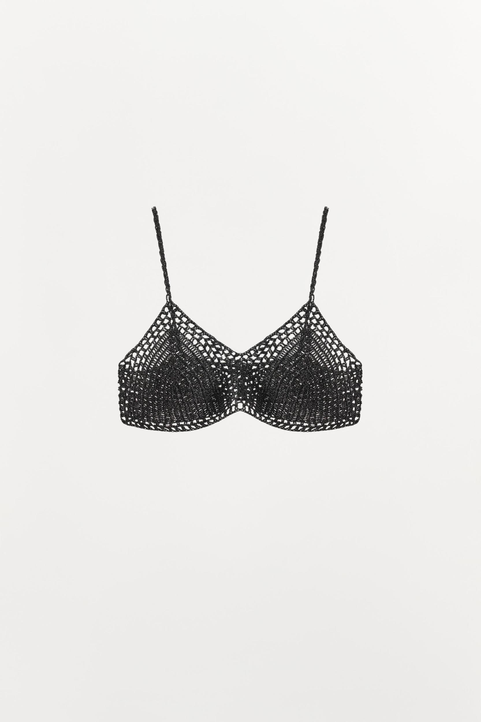 METALLIC THREAD CROCHET BRALETTE Product Image