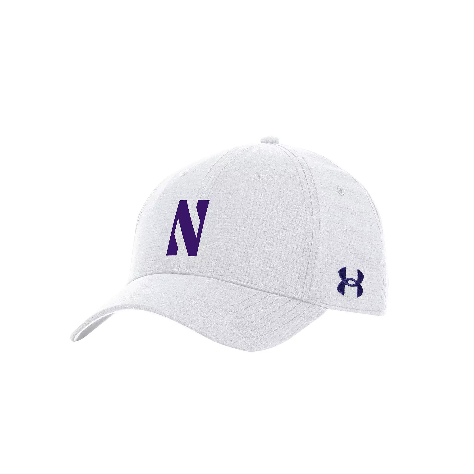 Men's Under Armour  White Northwestern Wildcats Sideline Performance Adjustable Hat Product Image