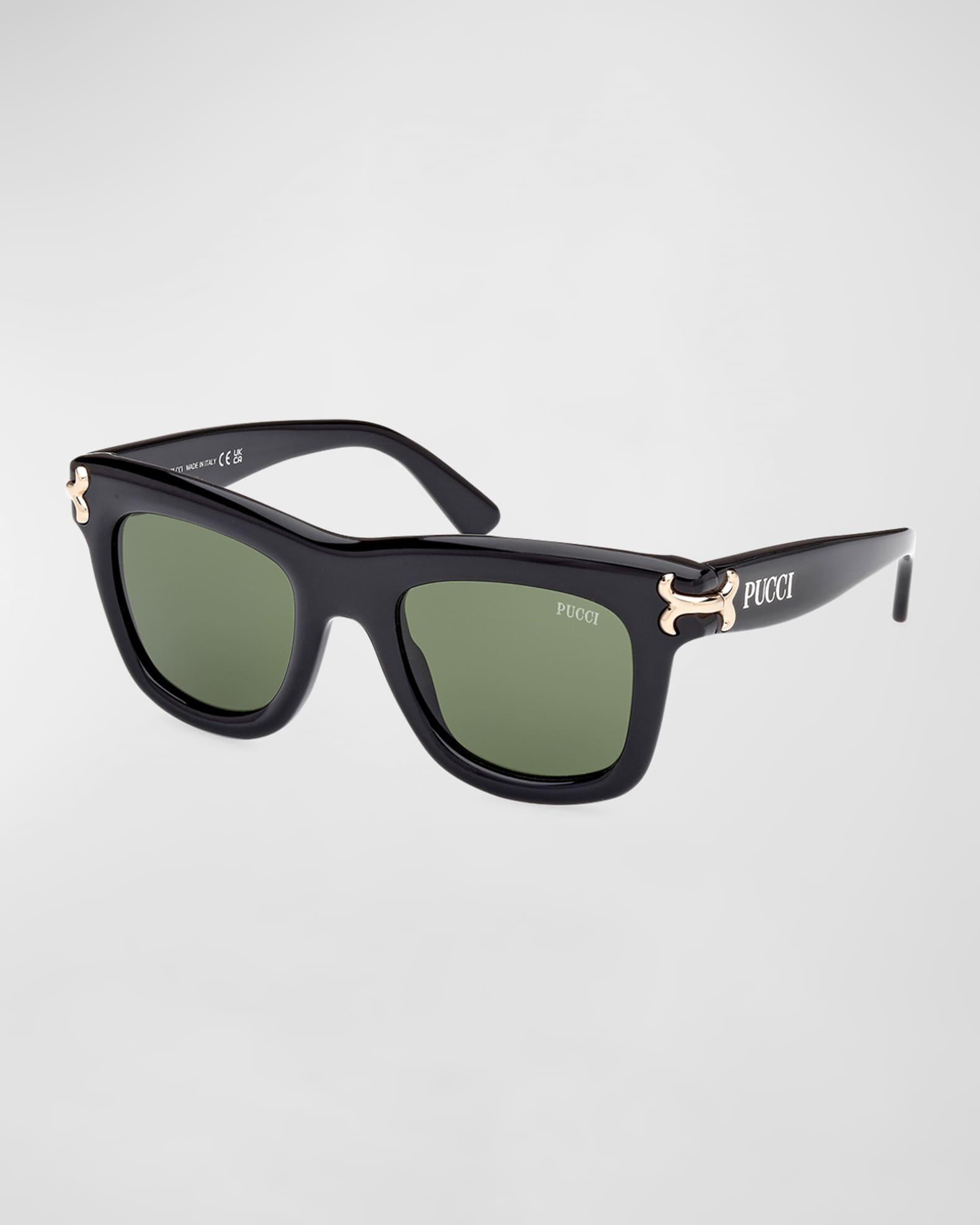 Logo Acetate Square Sunglasses  Product Image