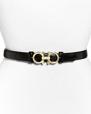 Gancini-Buckle Reversible Leather Belt Product Image