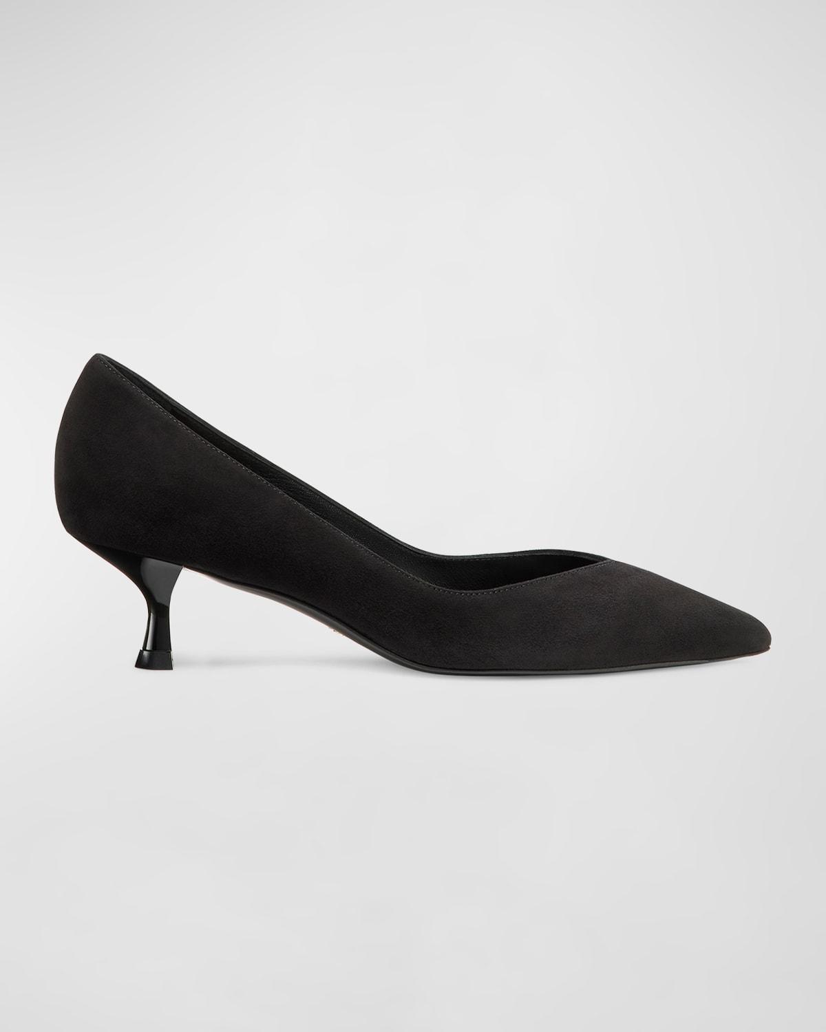 Womens Eva 50MM Suede Kitten-Heel Pumps Product Image