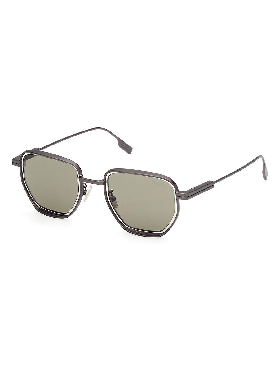 Mens 49MM Geometric Sunglasses Product Image