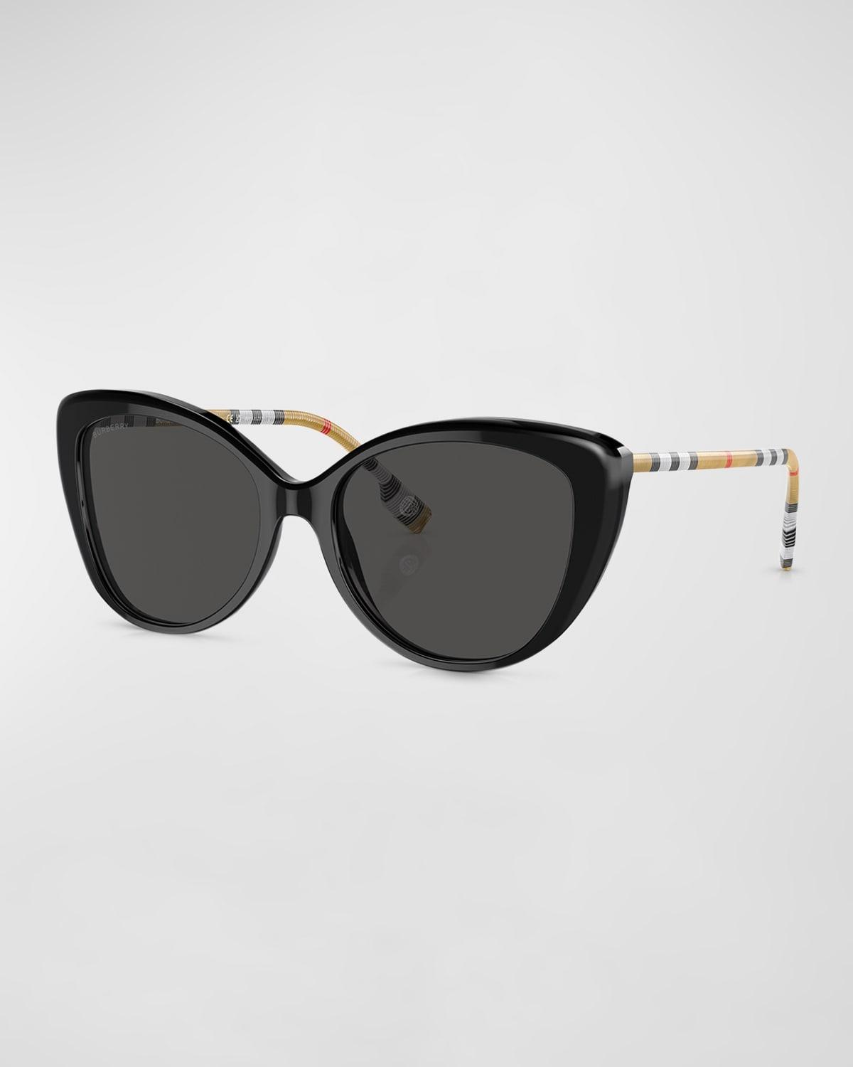 Check Acetate Cat-Eye Sunglasses Product Image