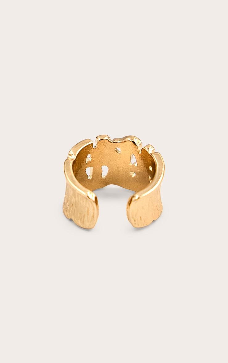 Gold Textured Abstract Ring Product Image