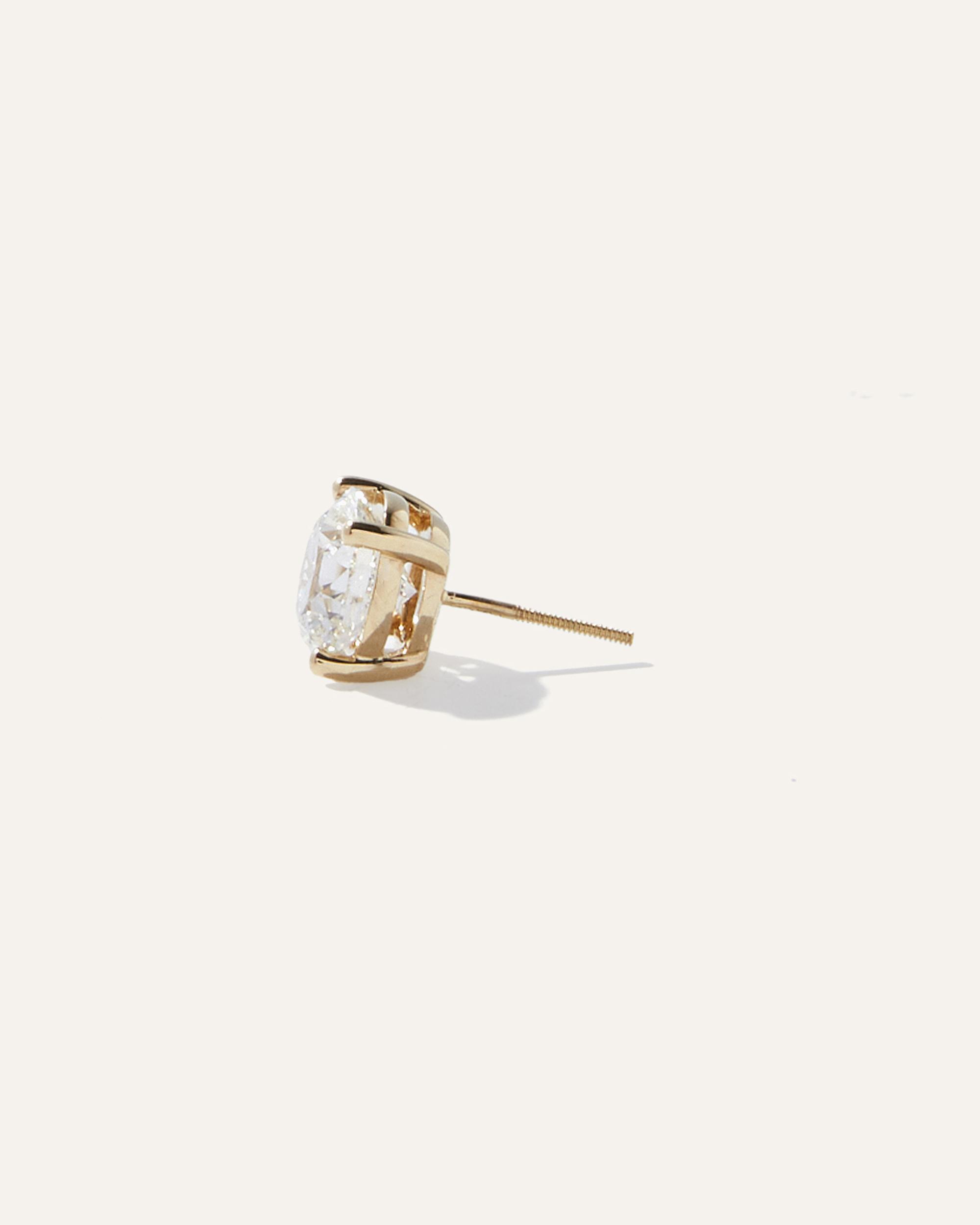 Quince | Women's 14K Gold Lab Grown Diamond Four-Prong Solitaire Studs Product Image