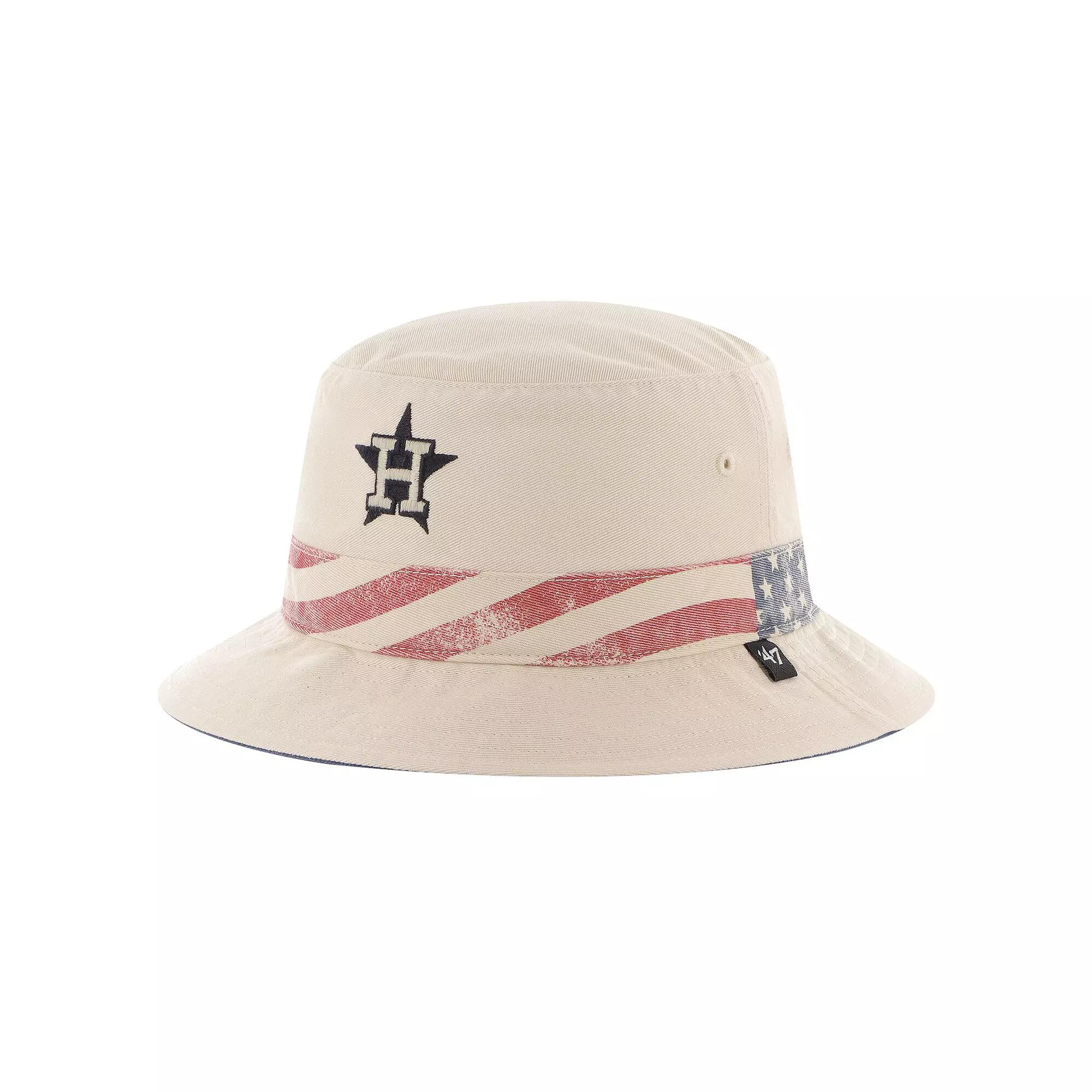 Men's '47 Khaki Houston Astros Glory Daze Bucket Hat, Beig K Product Image