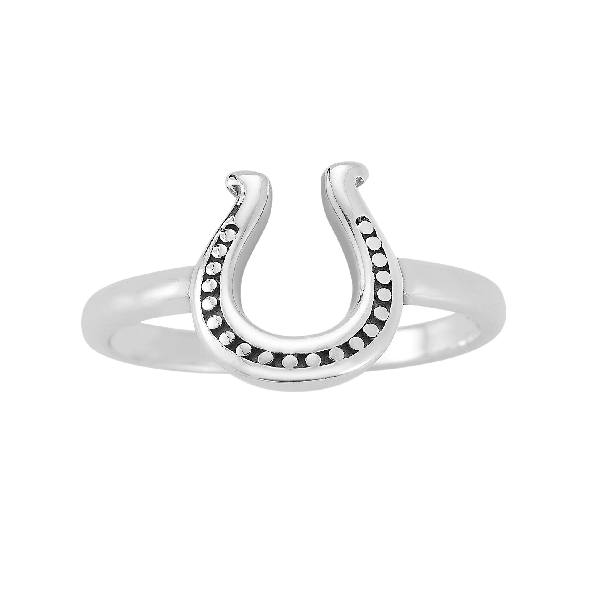 Sunkissed Sterling Oxidized Horseshoe Ring, Women's, Size: 5, Silver Tone Product Image