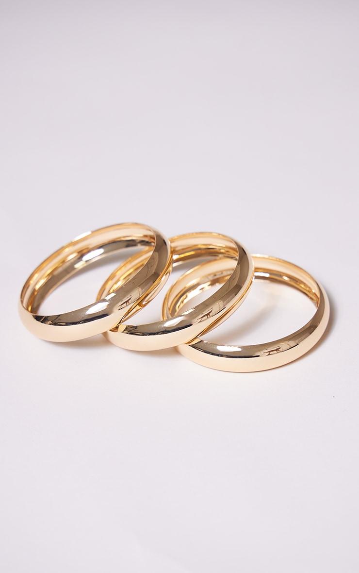 Gold Chunky Bangle 3 Pack Product Image