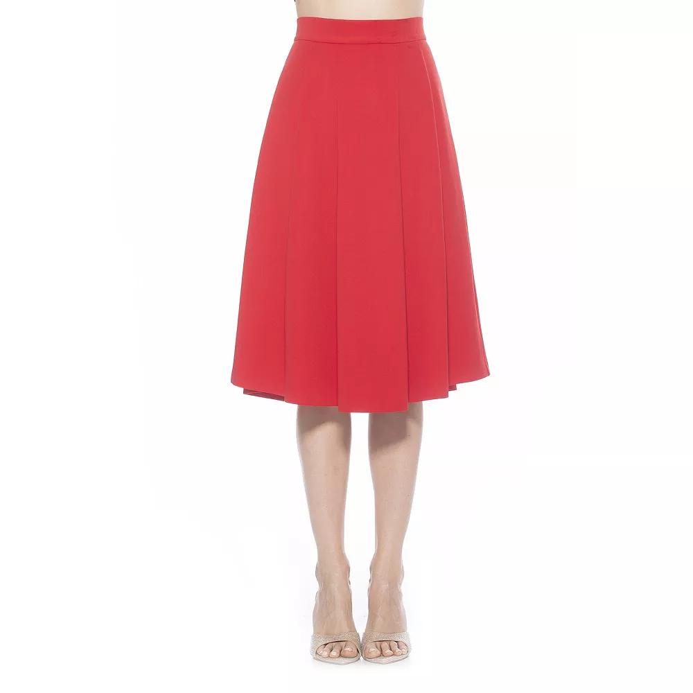 Women's ALEXIA ADMOR Theana Flared Pleated Skirt,  Product Image