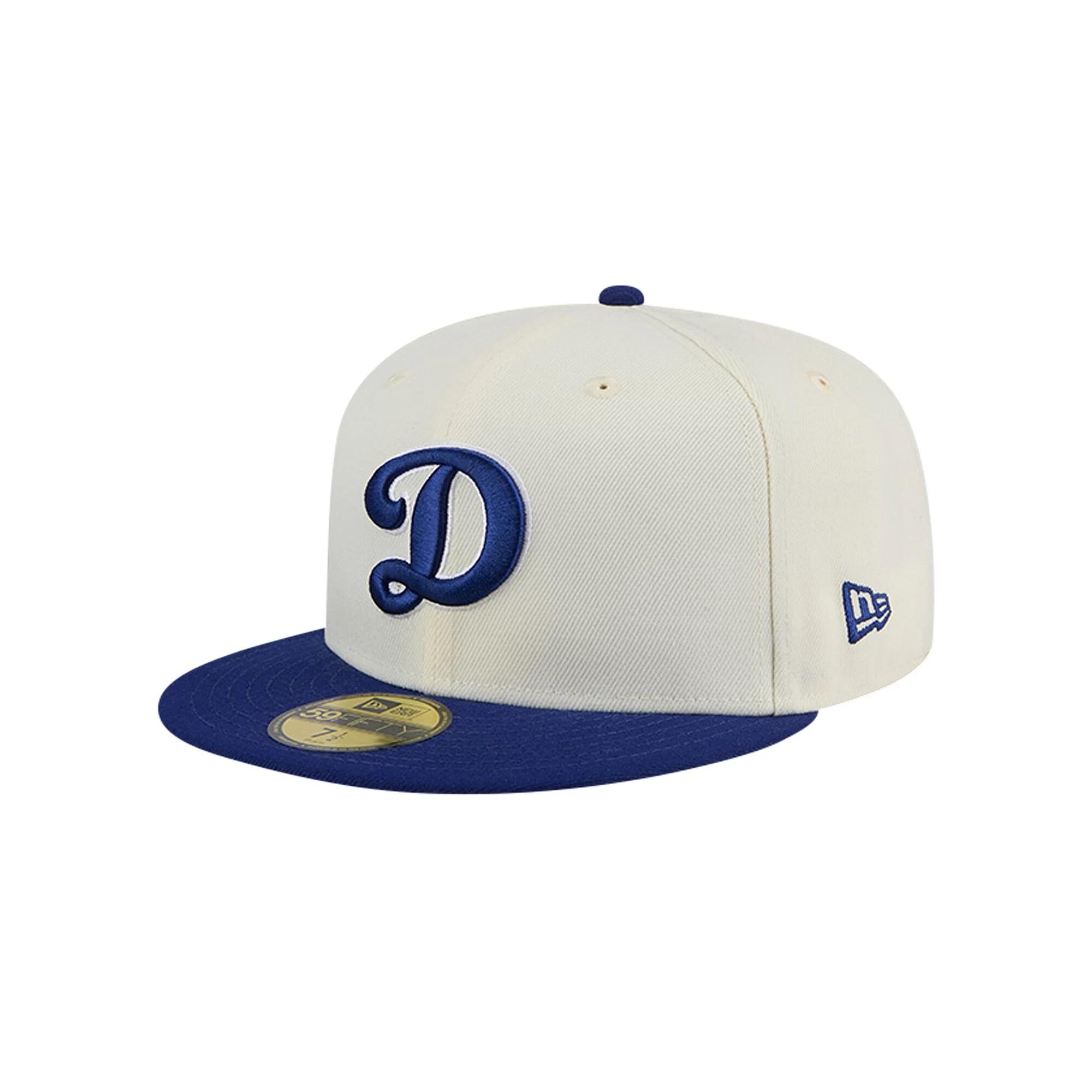 Men's New Era Cream Los Angeles Dodgers Evergreen Chrome 59FIFTY Fitted Hat, Size: 7, Beige Product Image