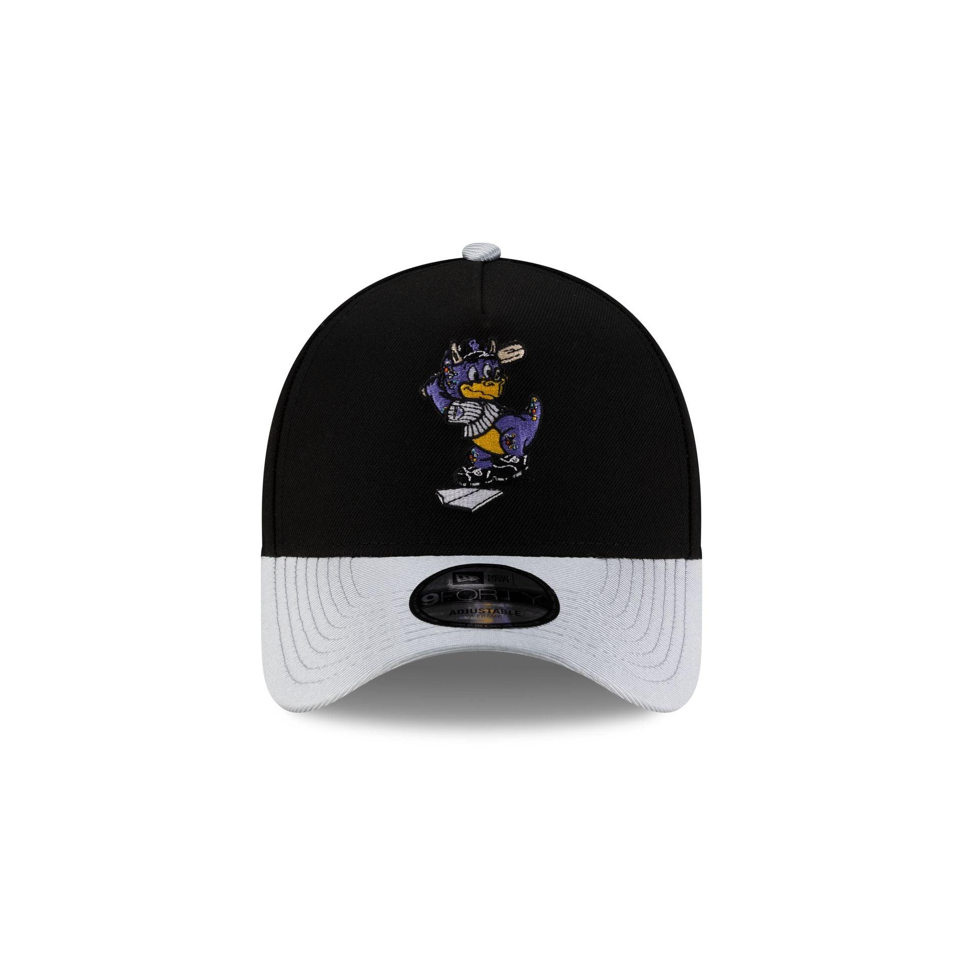 Colorado Rockies Mascot Black 9FORTY A-Frame Snapback Hat Male Product Image