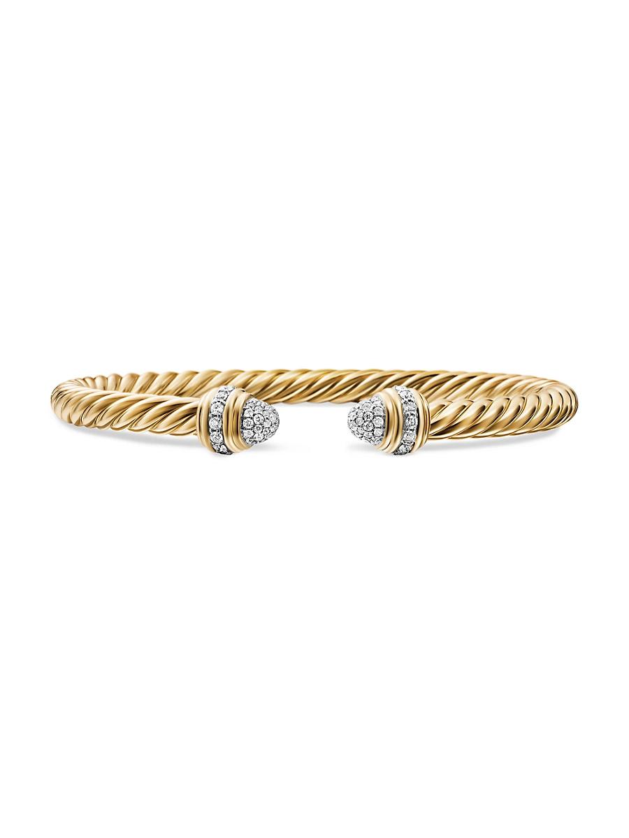 Womens Classic Cablespira Bracelet in 18K Yellow Gold Product Image
