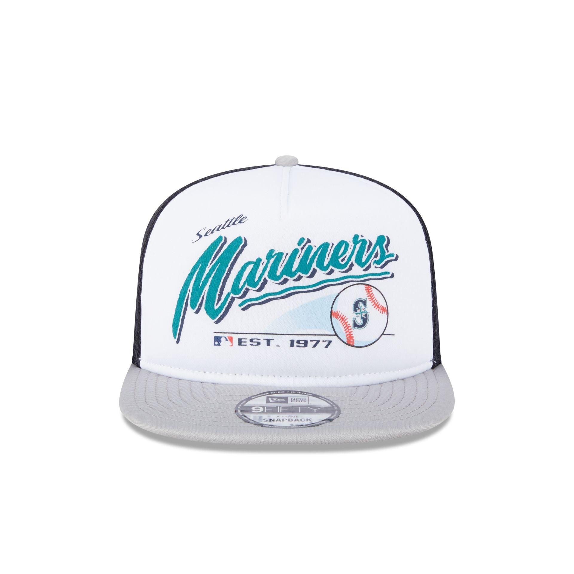 Seattle Mariners Retro Script 9FIFTY A-Frame Trucker Hat Male Product Image