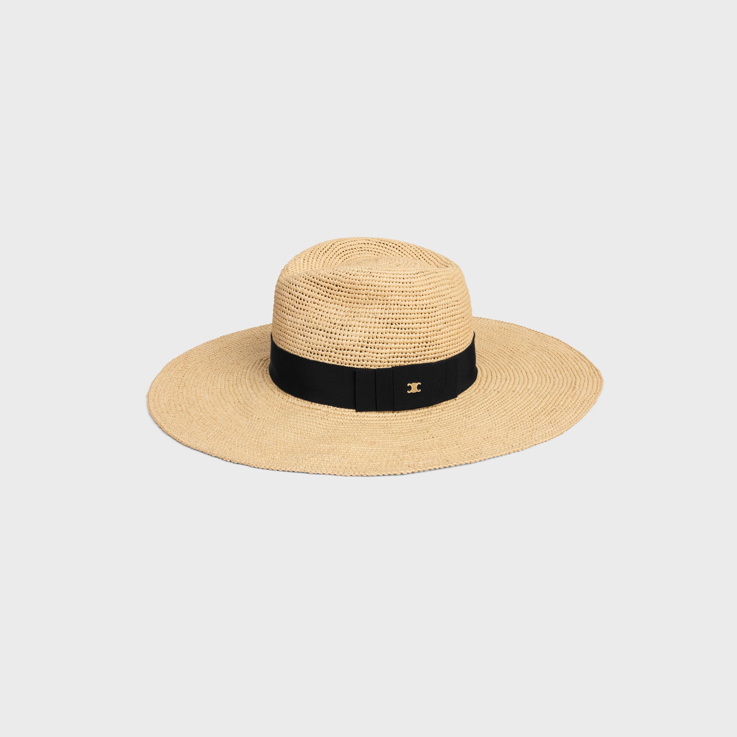 triomphe wide-brimmed hat in raffia Product Image