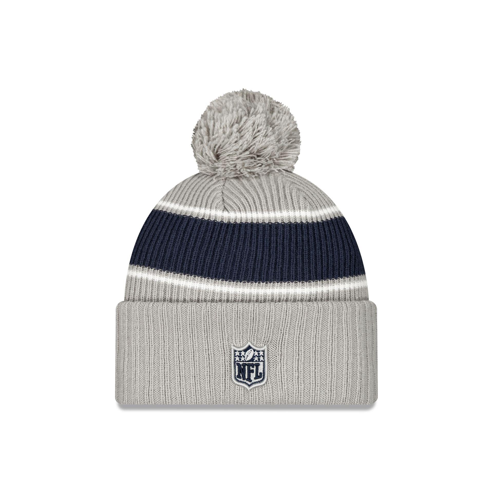 Dallas Cowboys 2024 Cold Weather Gray Pom Knit Hat Male Product Image