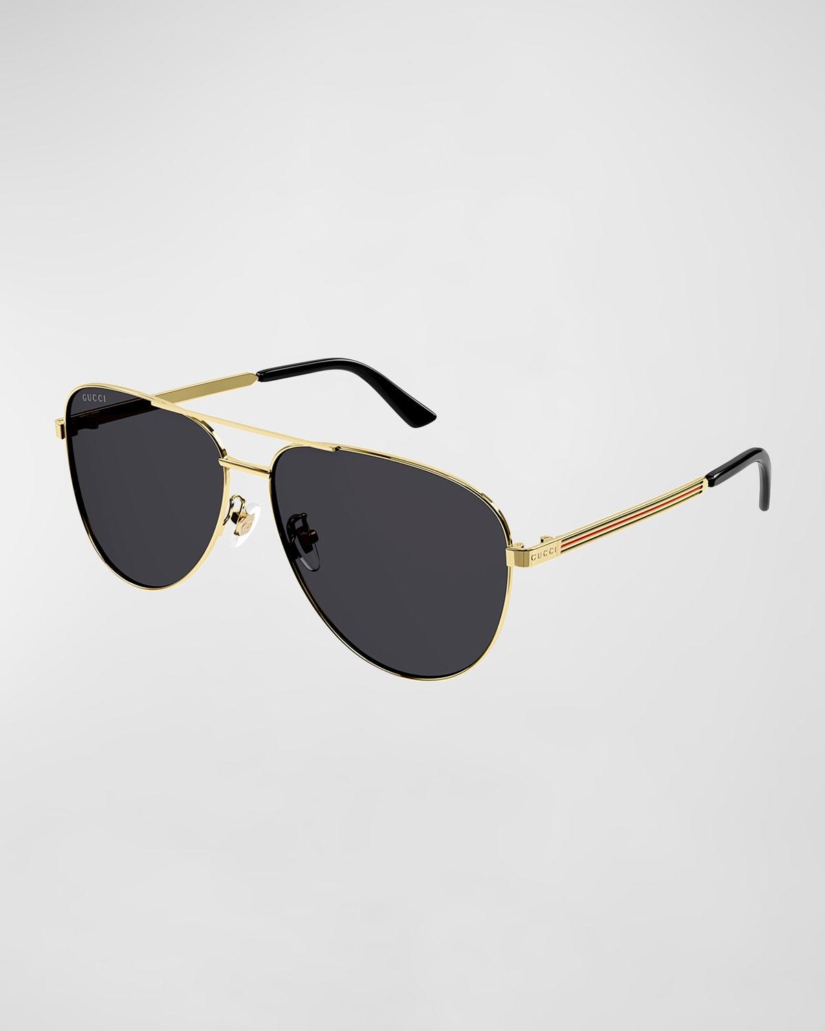 Mens Pilot 56MM Metal Sunglasses Product Image