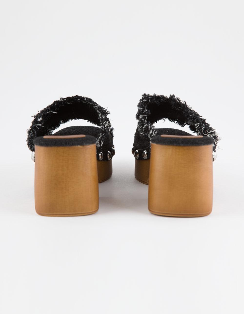 ROCK & CANDY Noelia Womens Platform Slide Sandals - BLUE DENIM Product Image