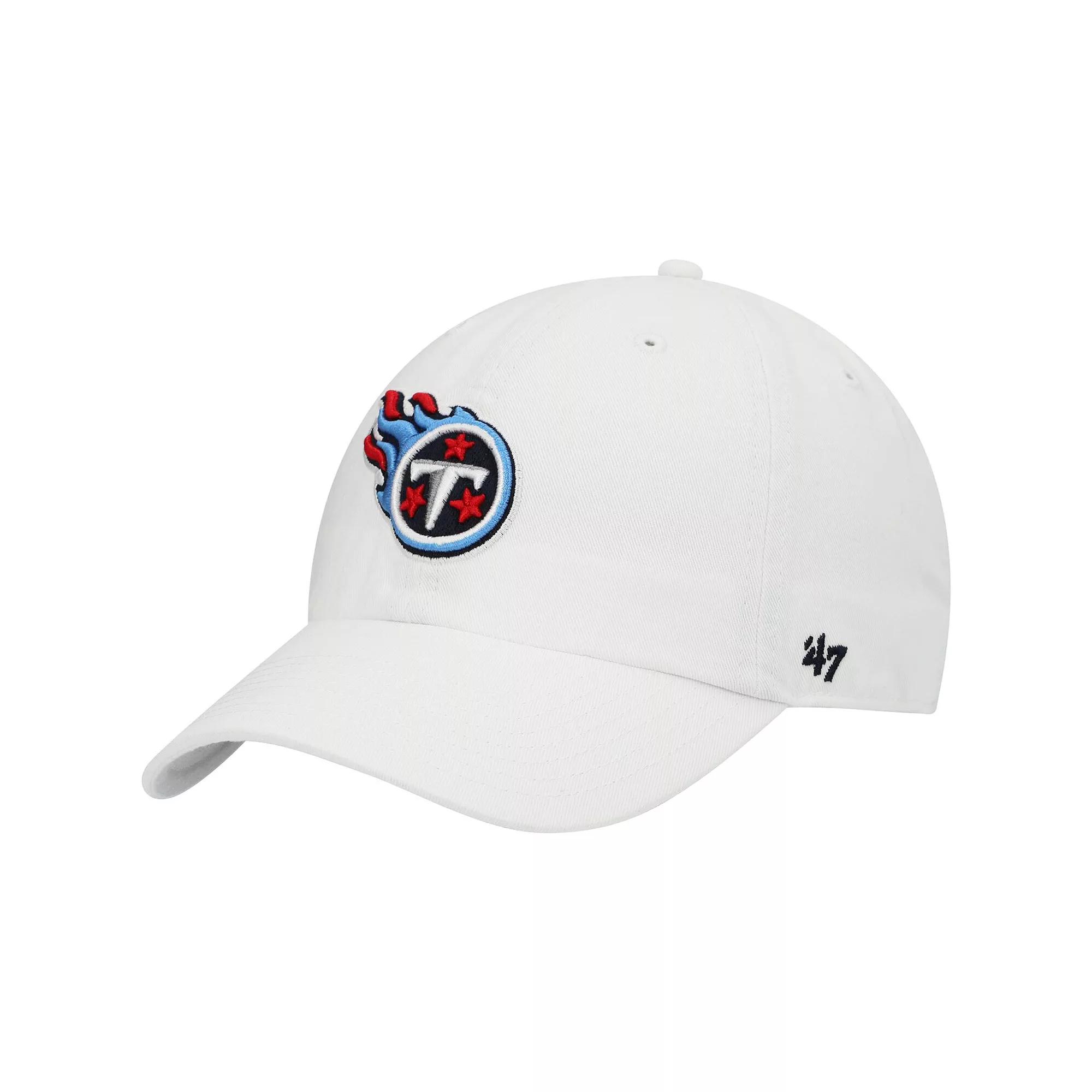 Men's '47 White Tennessee Titans Clean Up Adjustable Hat Product Image