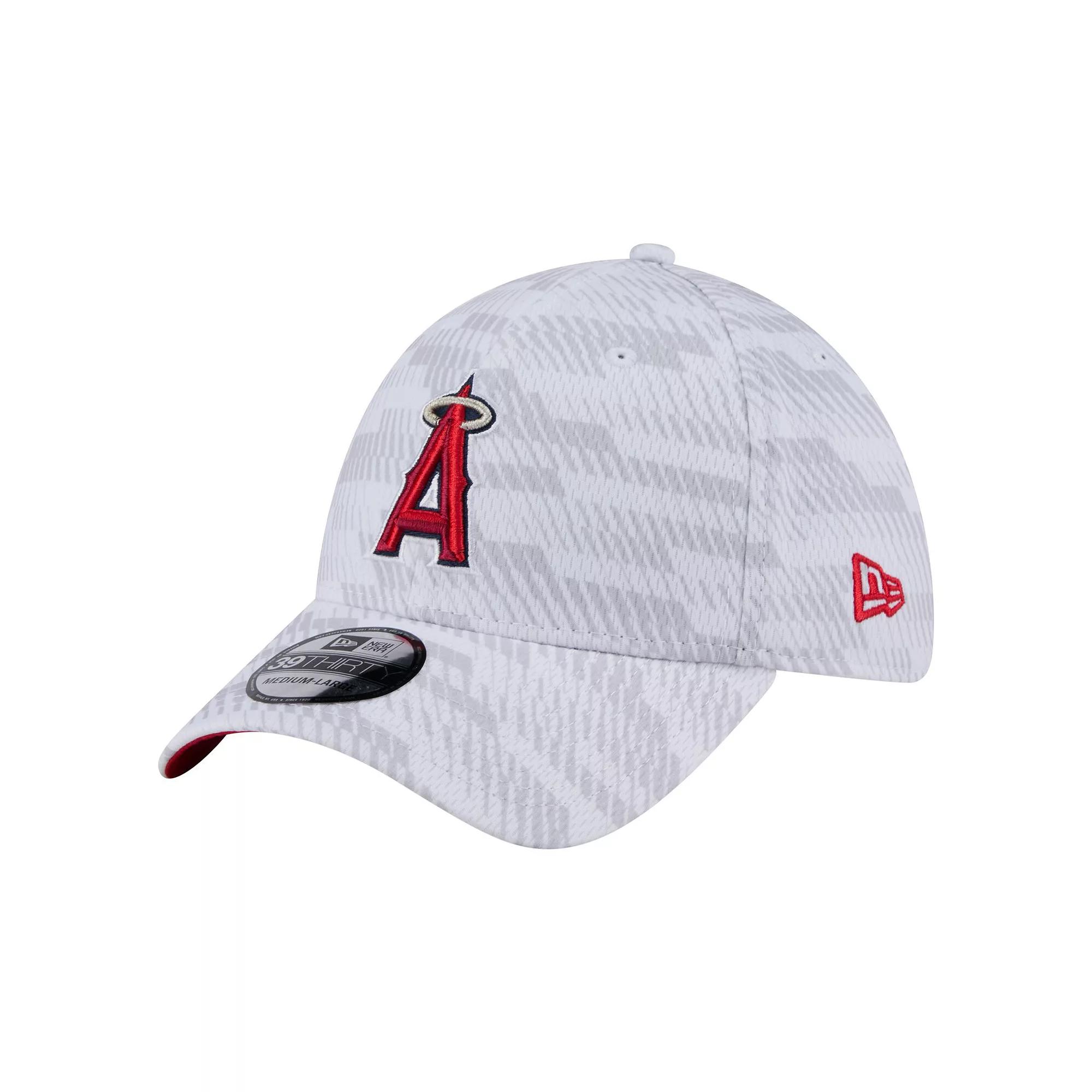 Men's New Era White Los Angeles Angels Graded 39THIRTY Flex Hat,  Product Image