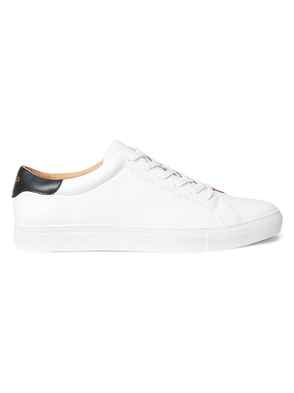 Polo Ralph Lauren Mens Jermain Leather Sneakers Product Image