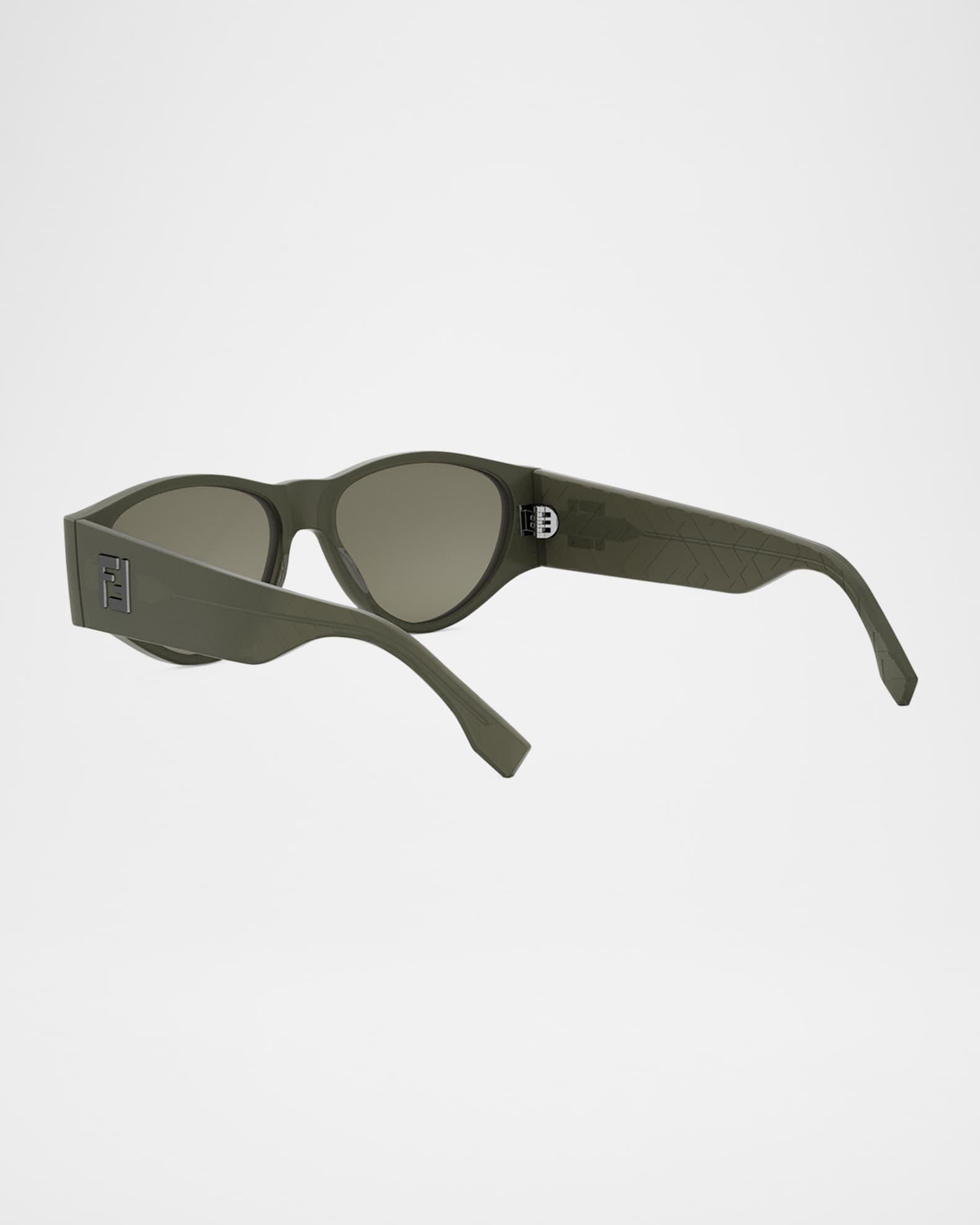 Men's FF Squared Acetate Oval Sunglasses Product Image