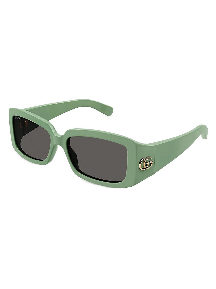 Womens GG Corner 54MM Rectangular Injection Sunglasses Product Image