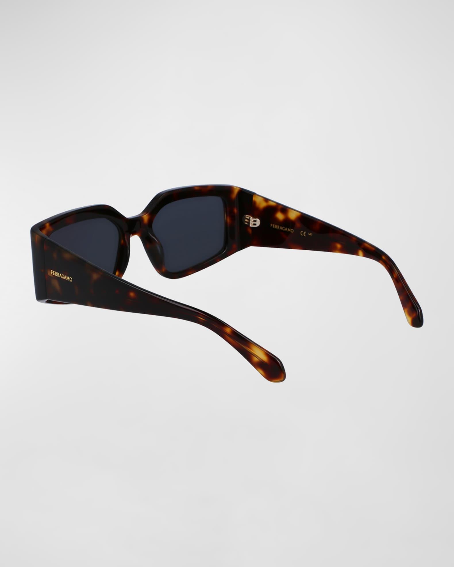 Micro-Logo Acetate Rectangle Sunglasses  Product Image
