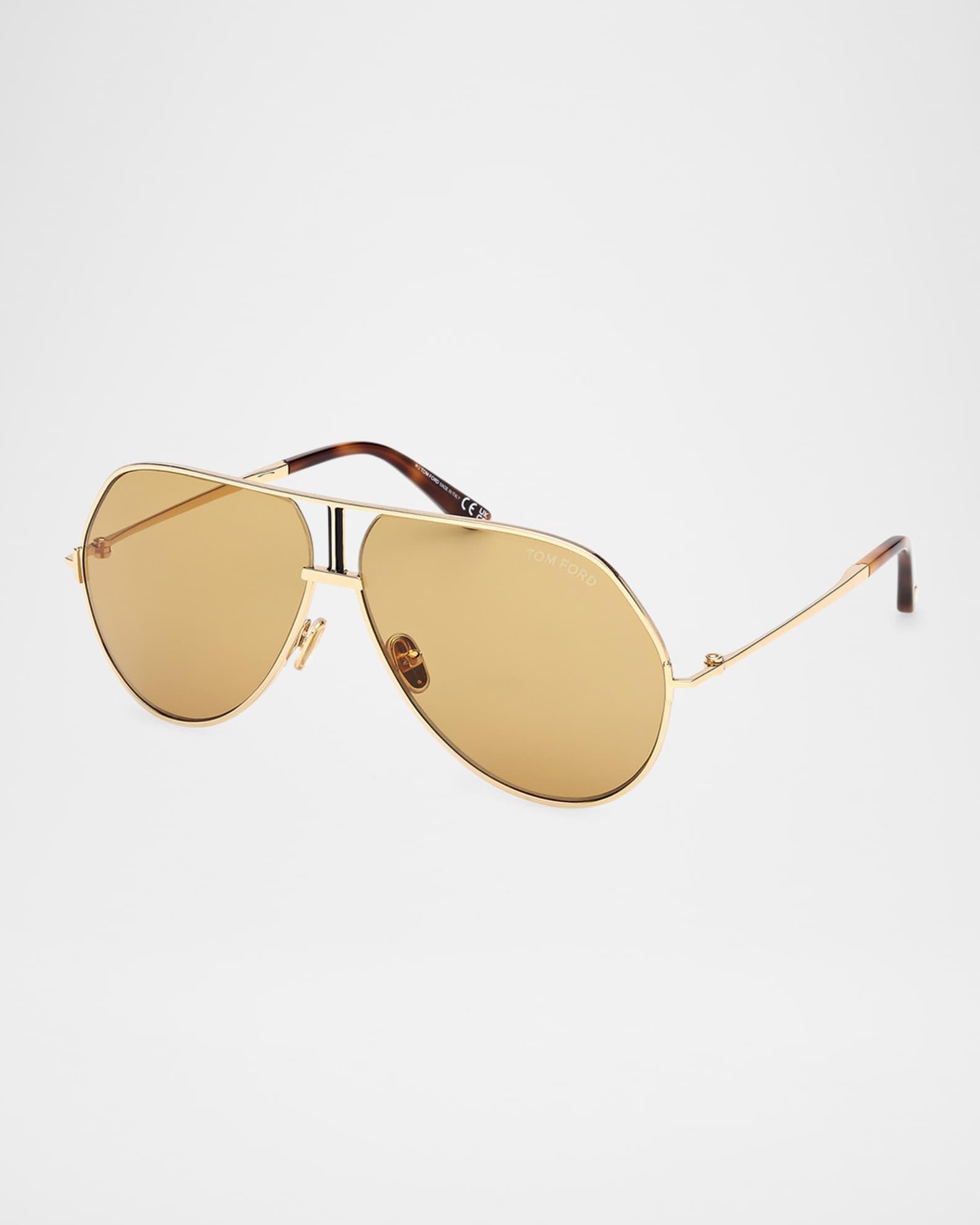 Men's Rickie-02 Metal Aviator Sunglasses Product Image