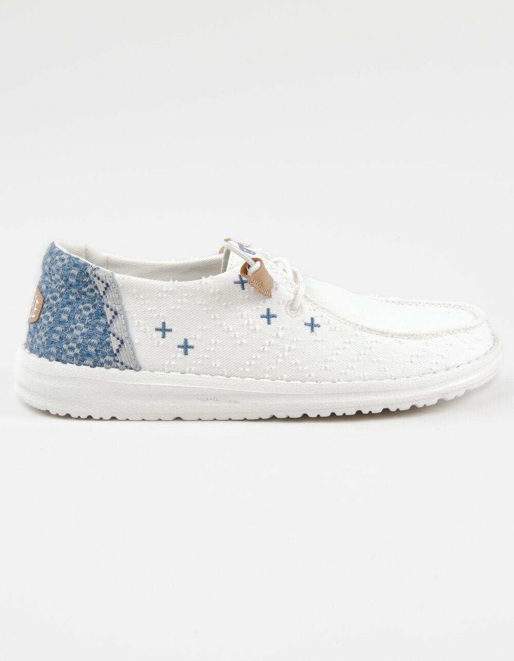 HEY DUDE Wendy Womens Crafted Boho Shoes - WHITE Product Image