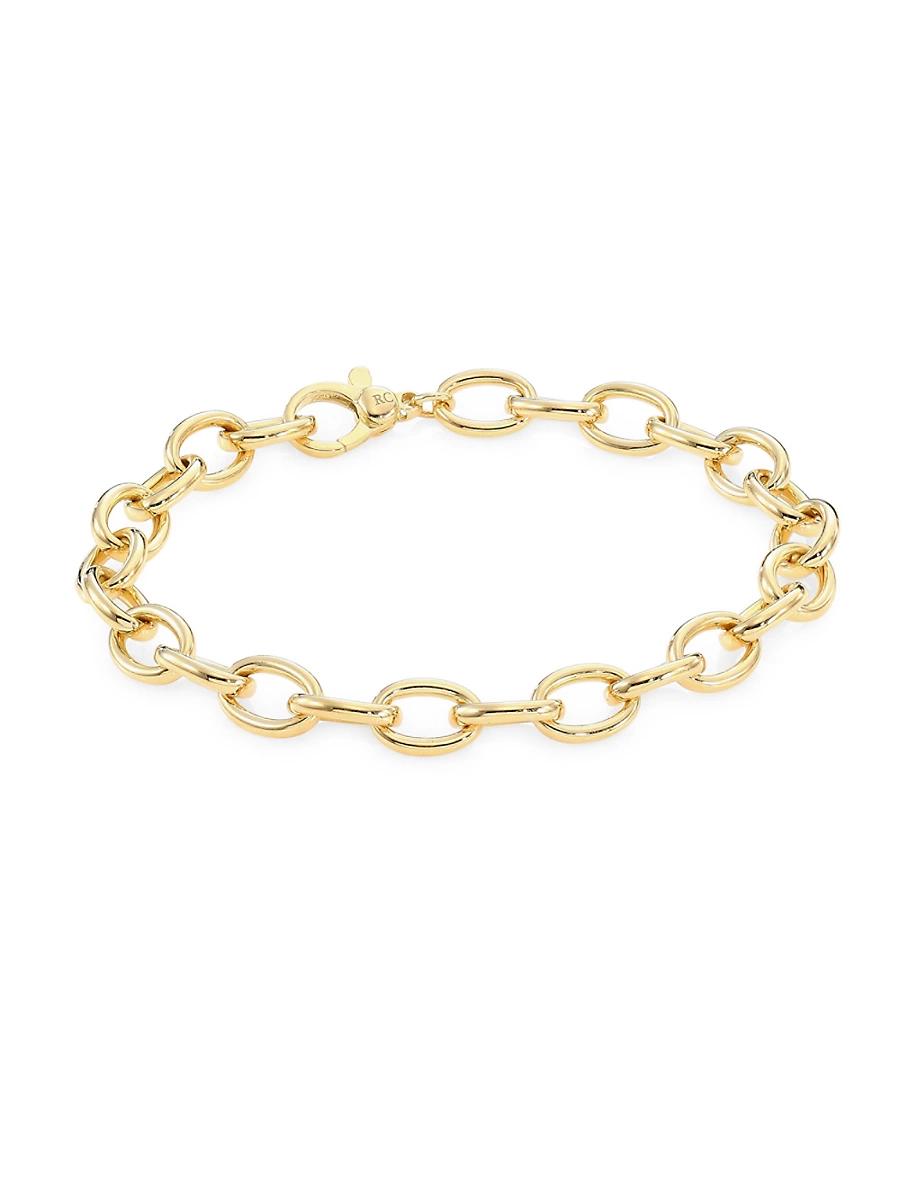 Womens 18K Yellow Gold Chain Link Bracelet Product Image