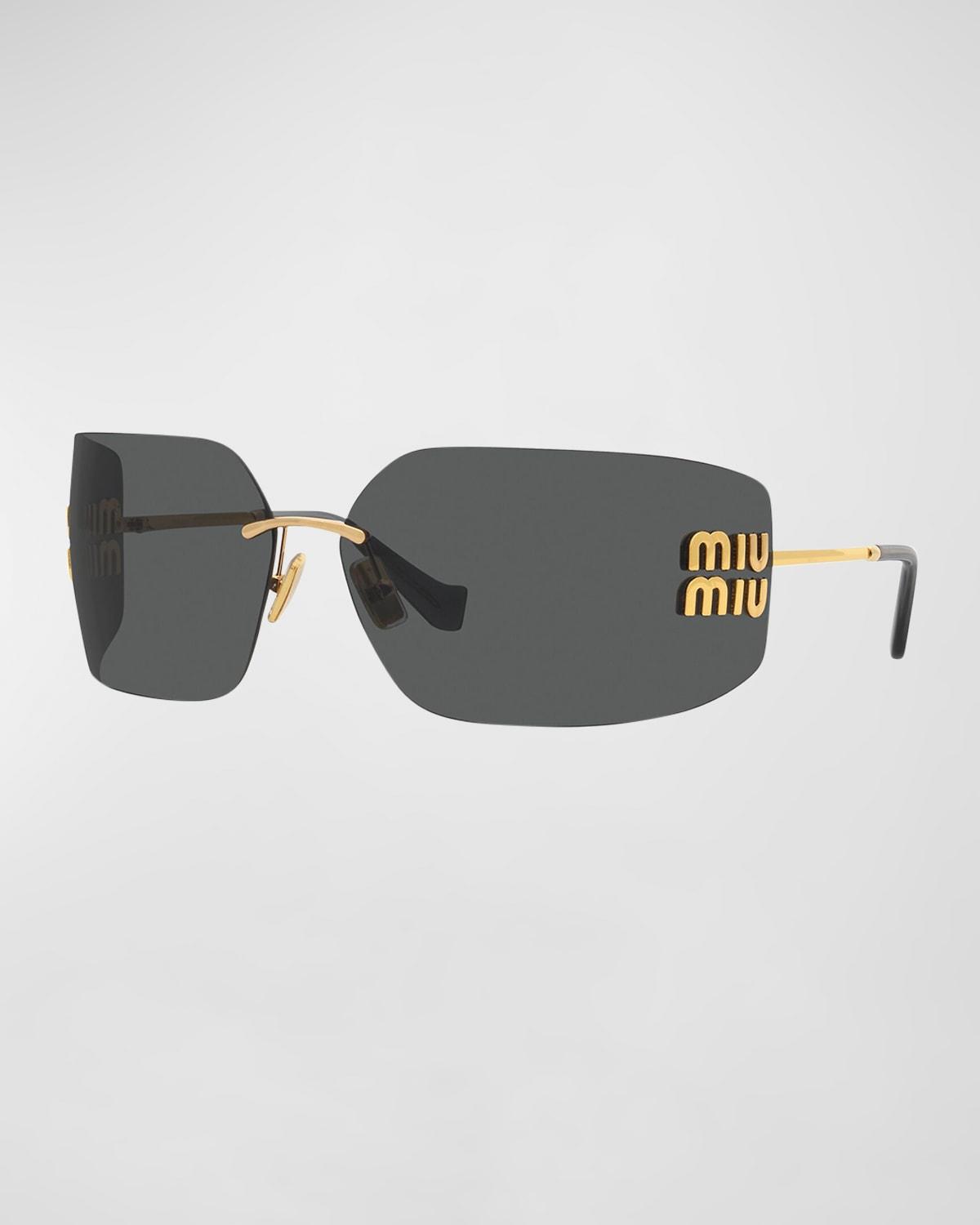MU 54YS 80 Rimless Titanium Wrap Sunglasses Product Image