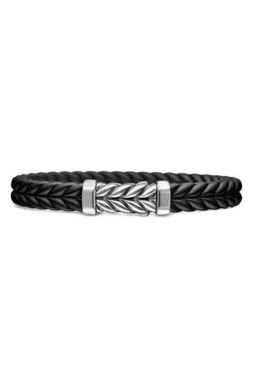 David Yurman Men's Chevron Black Rubber Link Bracelet at Nordstrom,  Product Image