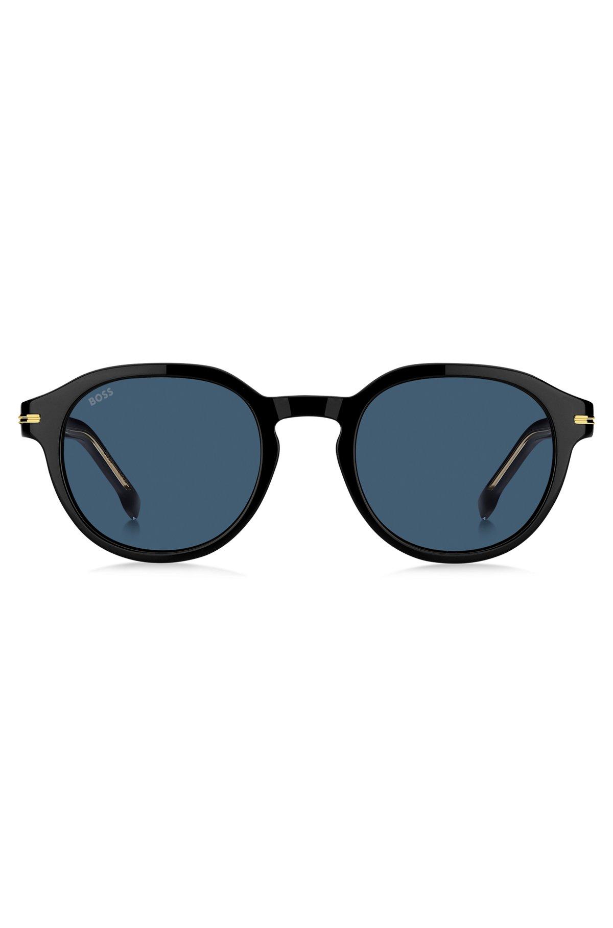 Black-acetate sunglasses with gold-tone hinges Product Image
