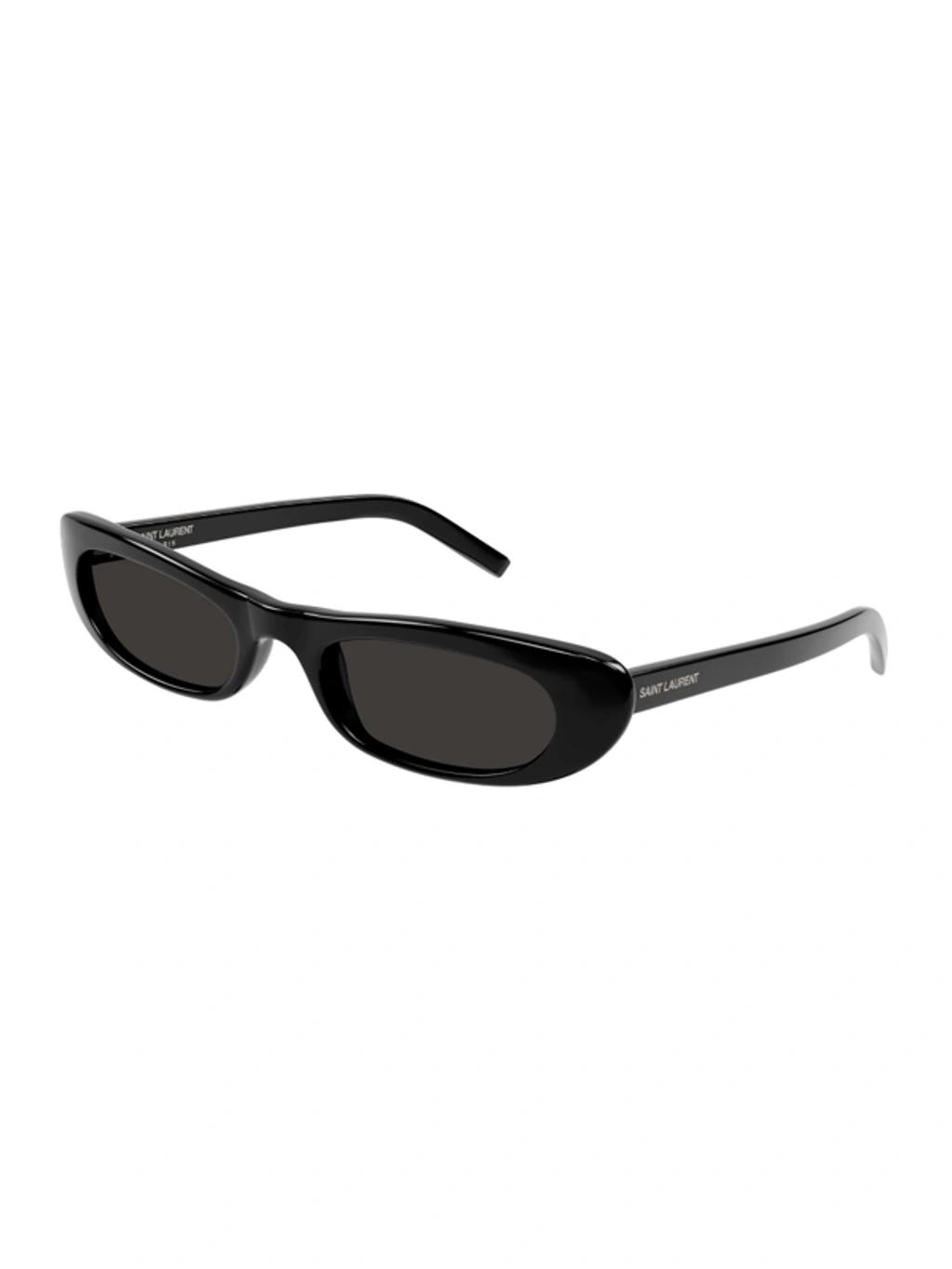 SAINT LAURENT Sl 557 Shade Oval Sunglasses In Black Product Image
