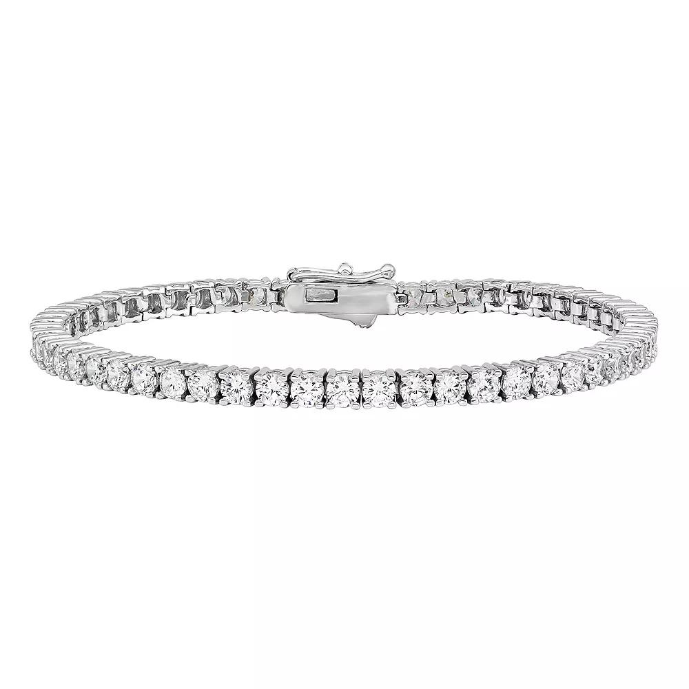 Sterling Shimmer Cubic Zirconia Bracelet, Women's, Size: 7" Product Image