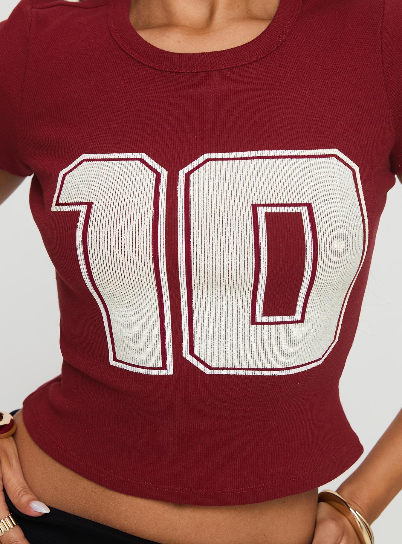 Baseline Rib Tee One Zero Red Product Image