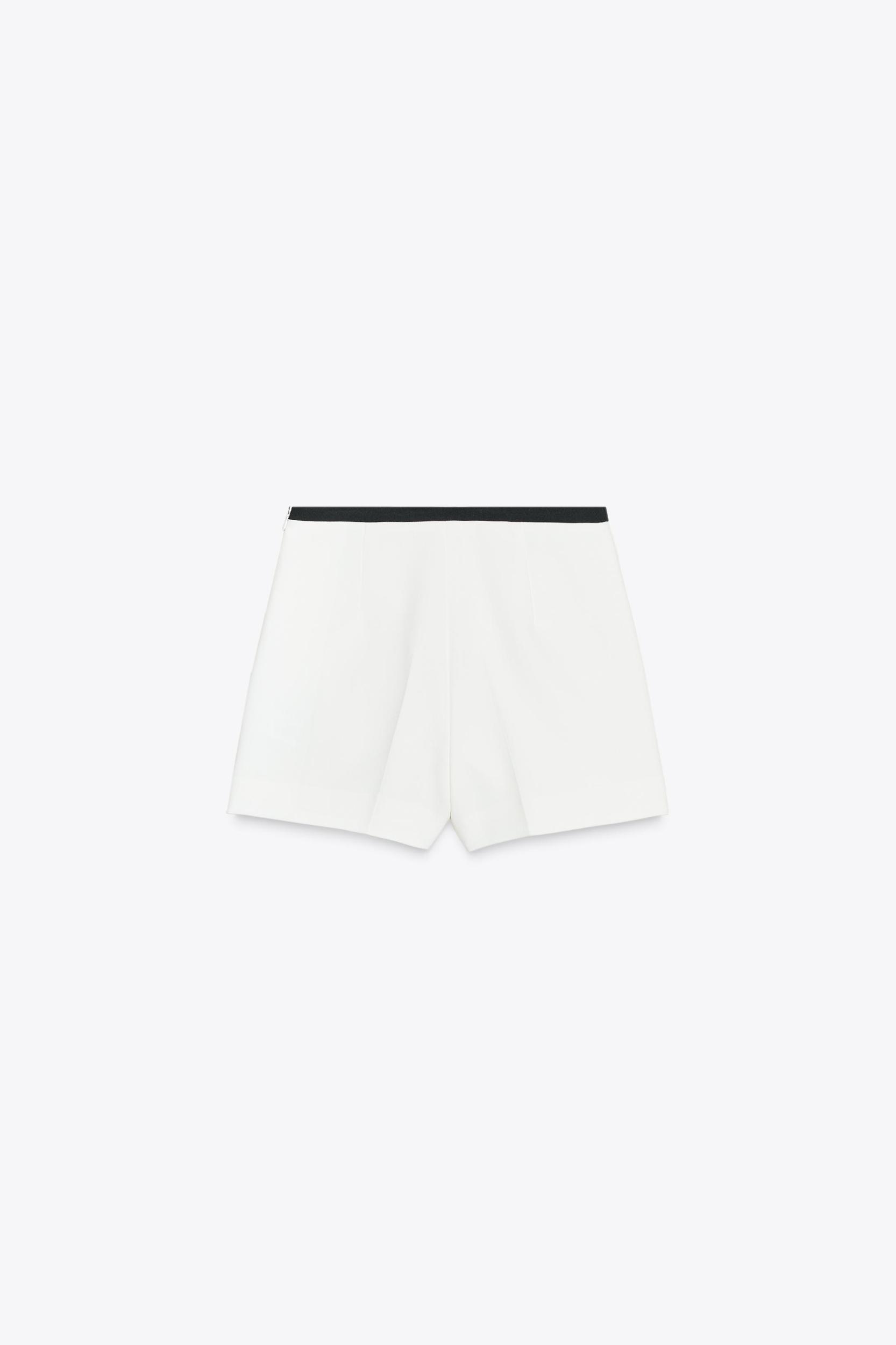 CONTRAST WAISTBAND TRIM SHORTS Product Image