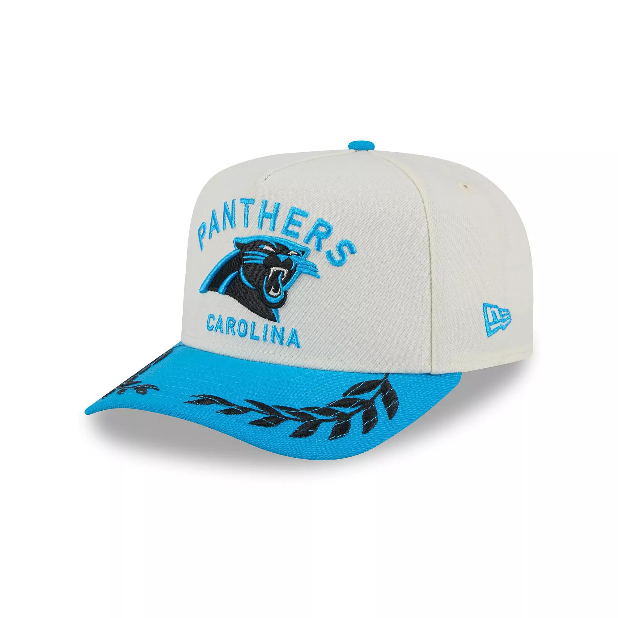 Men's New Era  Cream/Blue Carolina Panthers 2025 NFL Draft A-Frame 9FIFTY Snapback Hat, Beige Product Image