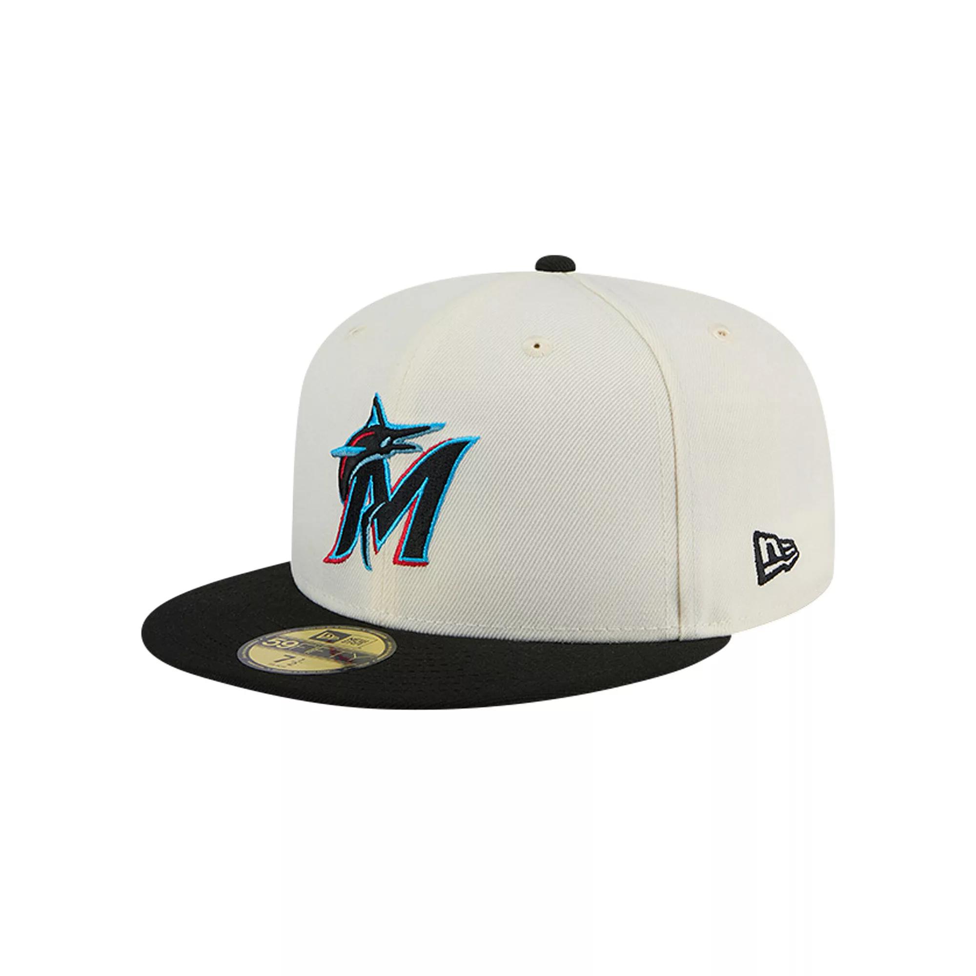 New Era Mens New Era Marlins Evergreen Chrome 59FIFTY Fitted Hat - Mens Product Image