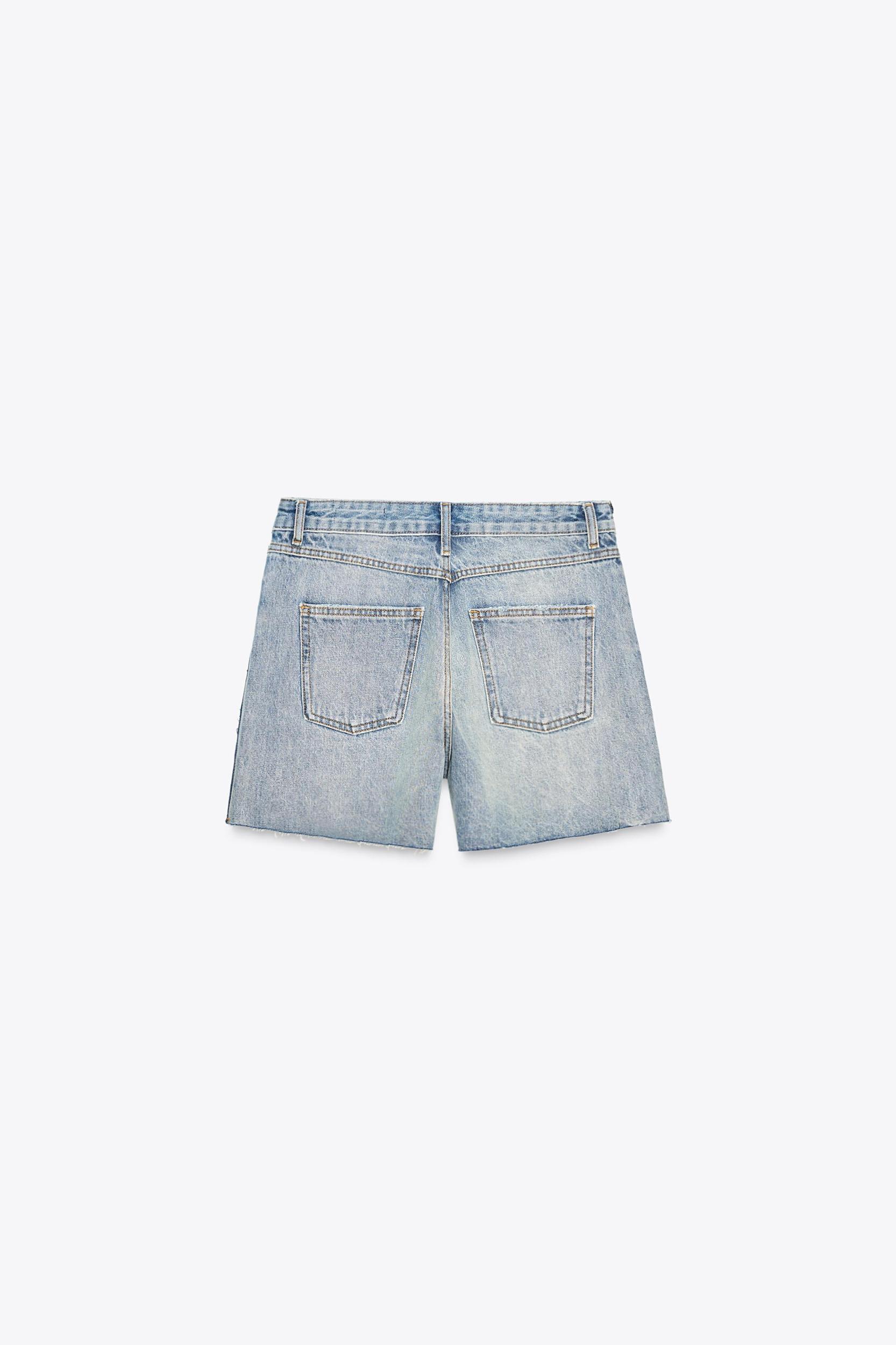 ZW COLLECTION MID-RISE DENIM SHORTS Product Image