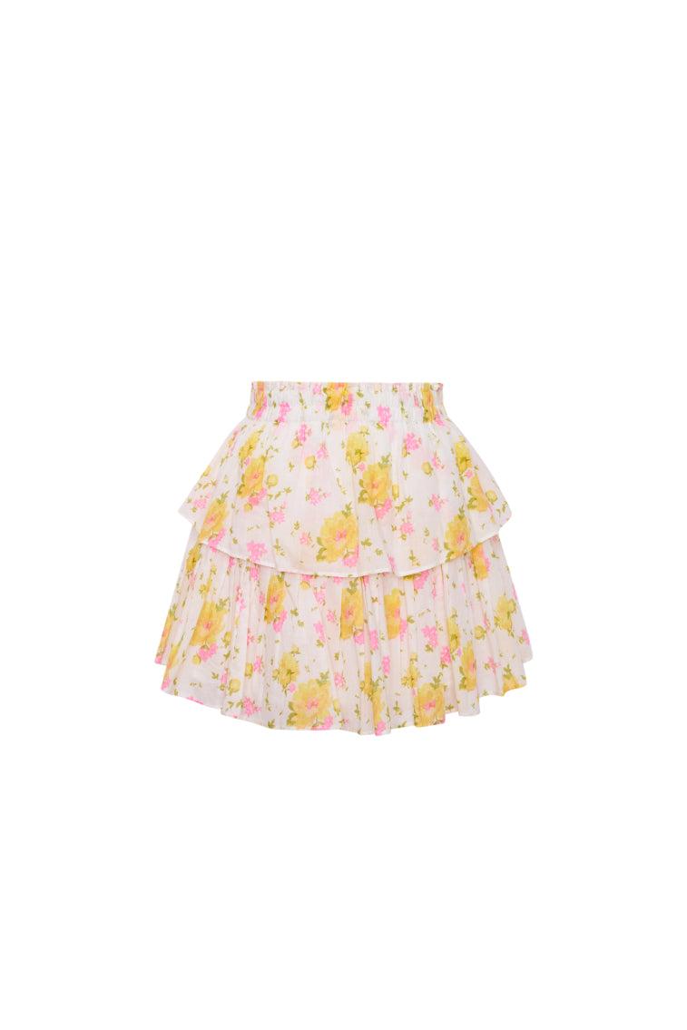 Ruffle Mini Floral Skirt Product Image