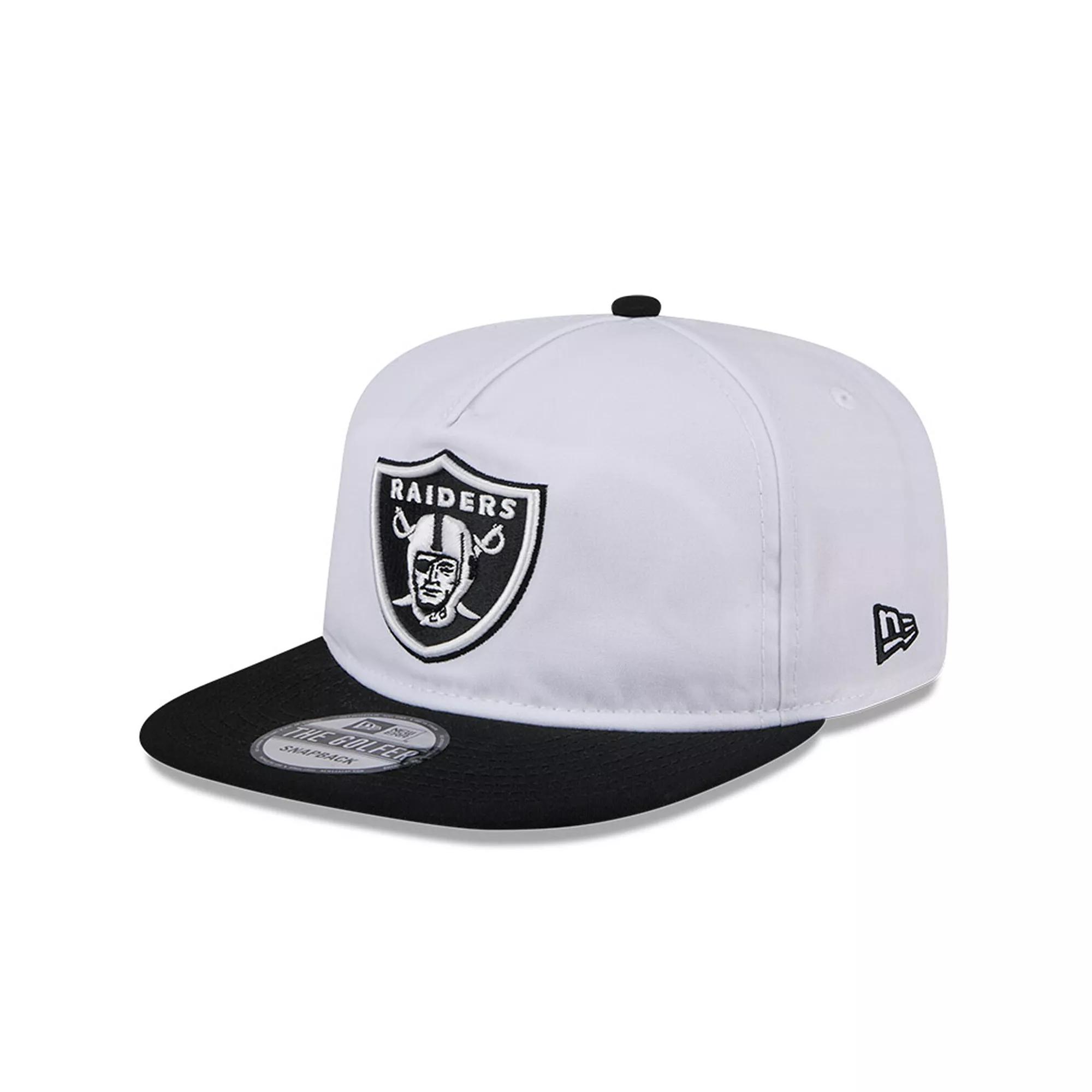 Men's New Era White/Black Las Vegas Raiders 2024 NFL Training Camp Golfer Snapback Hat, Lvr White Product Image