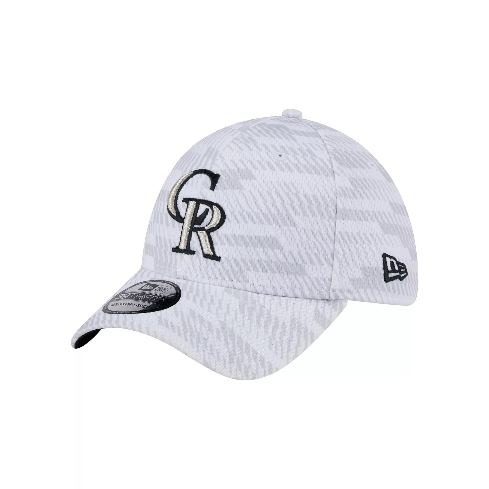 Men's New Era White Colorado Rockies Graded 39THIRTY Flex Hat,  Product Image