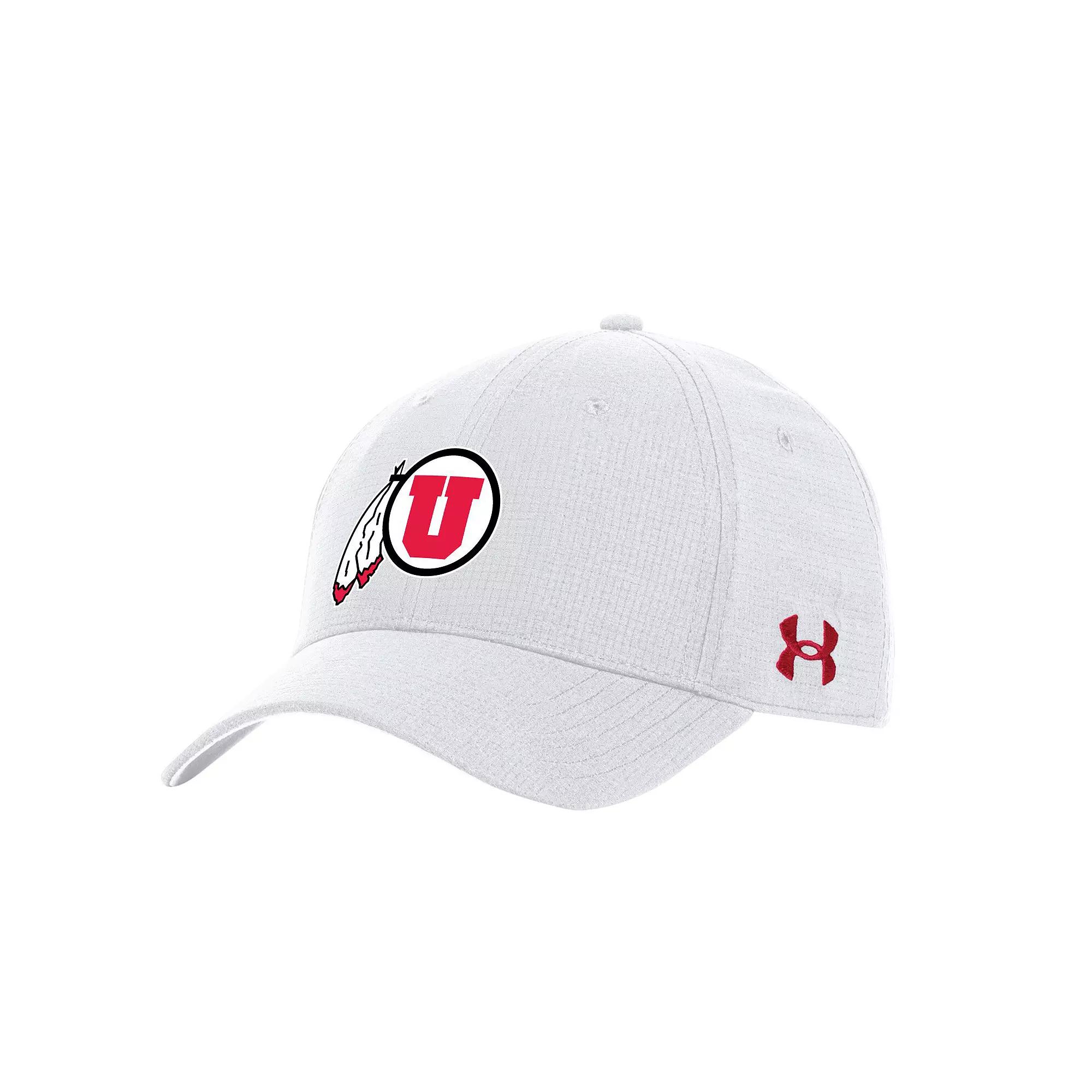 Men's Under Armour White Utah Utes Sideline Performance Adjustable Hat, Ute White Product Image