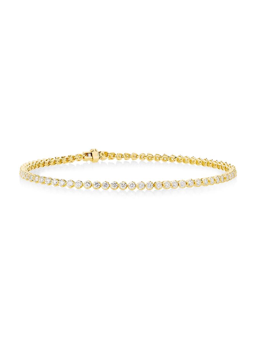 Womens Diamond Fashion 18K Yellow Gold & 2.35 TCW Diamond Tennis Bracelet Product Image
