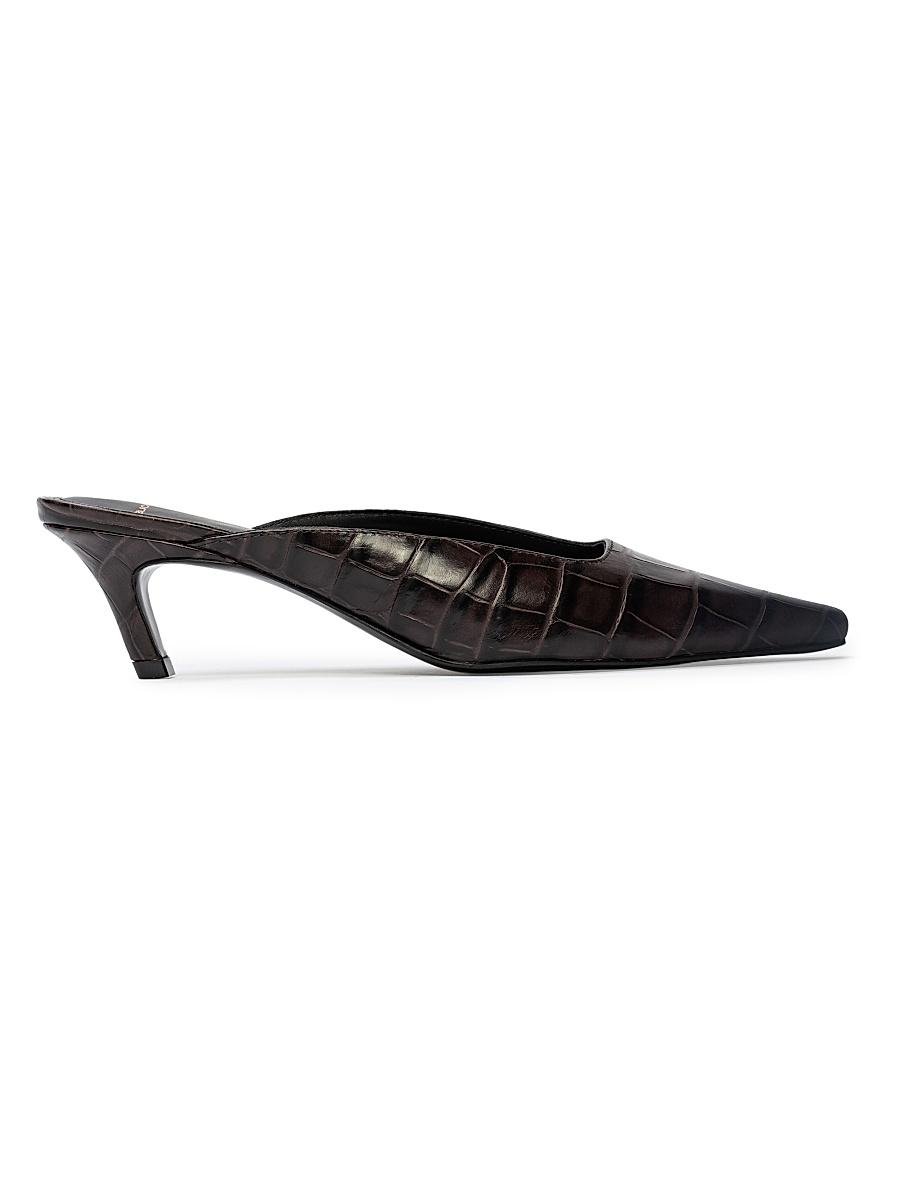 Womens Logan 50MM Croco Mules Product Image