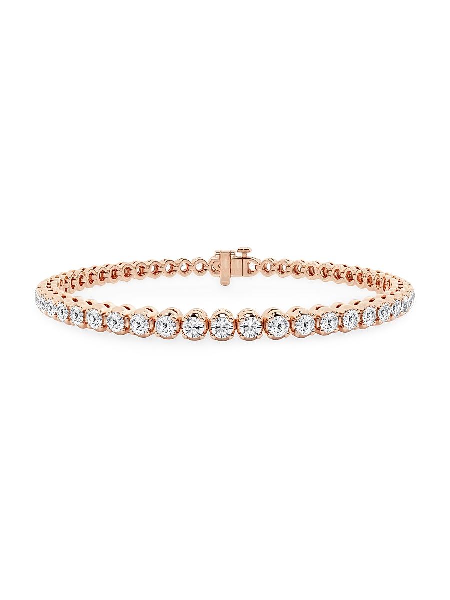 Womens 14K Rose Gold & Round Lab-Grown Diamond 4-Prong Tennis Bracelet/1.00-10.00 TCW Product Image