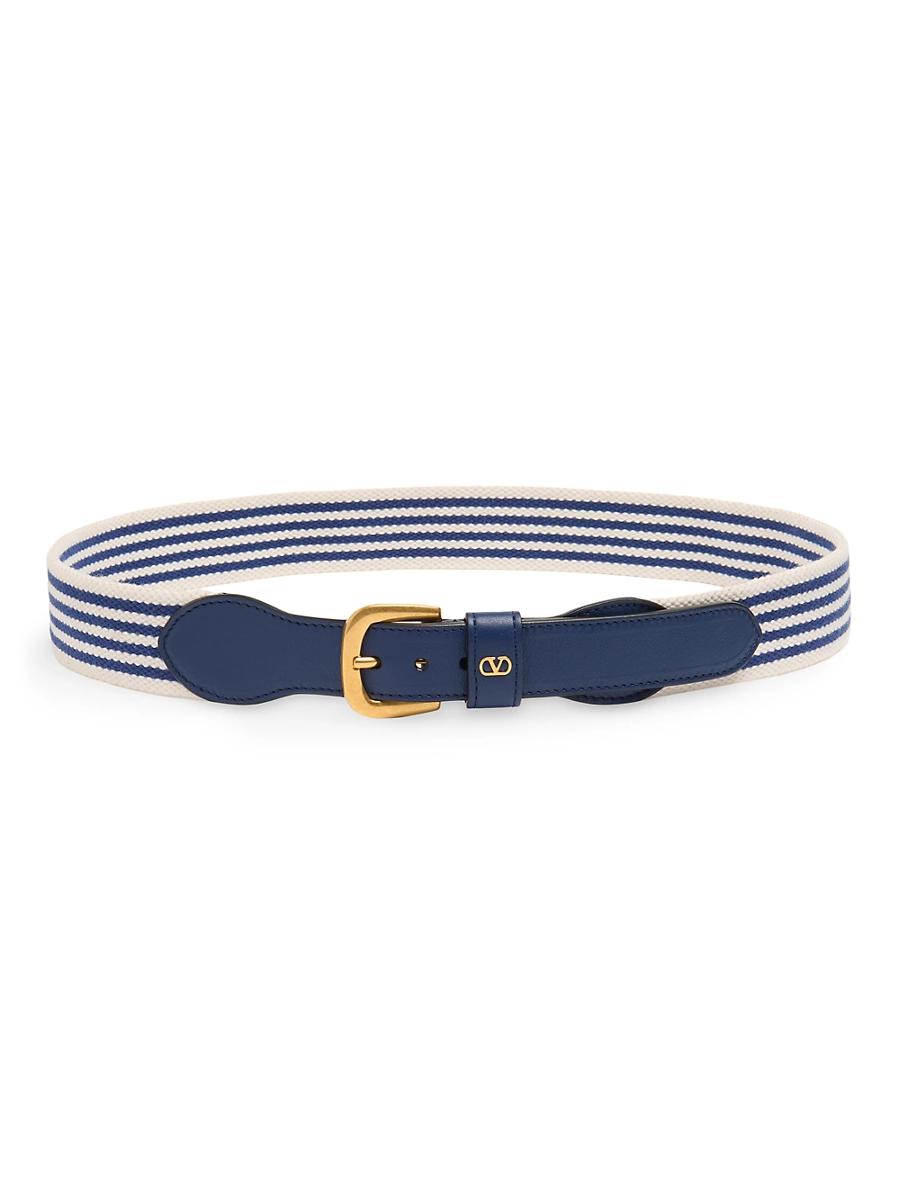 Mens VLogo Signature Belt in Ribbon and Calfskin 35MM Product Image