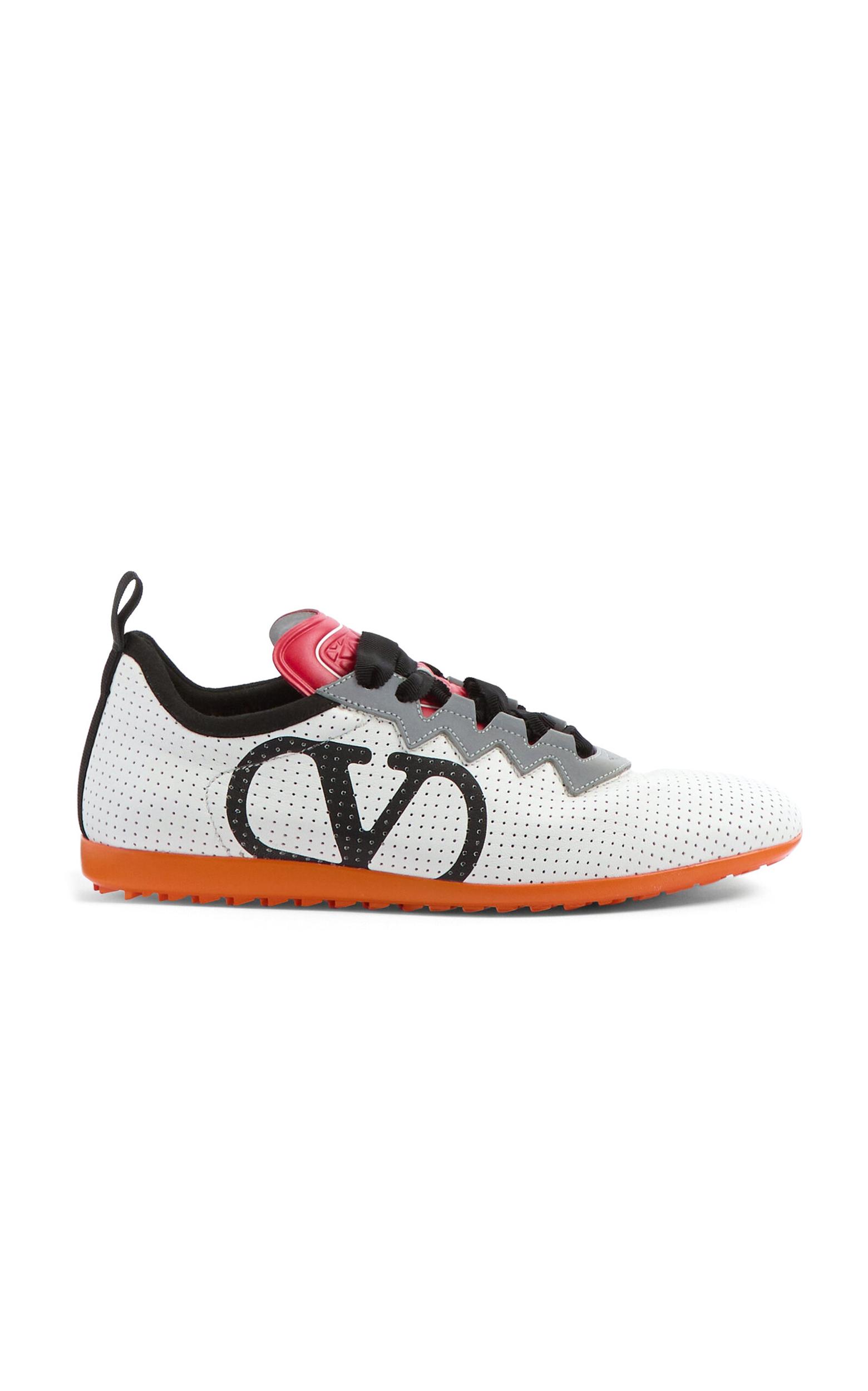 VALENTINO GARAVANI Chromathon Low-top Sneakers In Perforated Leather In Multi Product Image