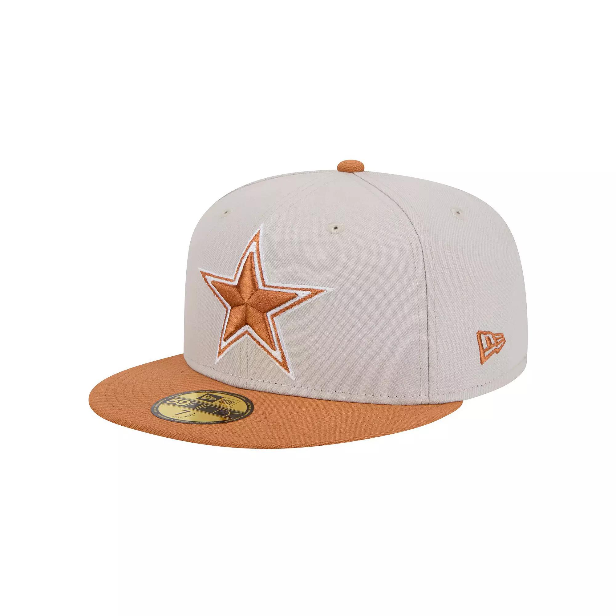 Men's New Era Stone/Brown Dallas Cowboys Two-Tone Color Pack 59FIFTY Fitted Hat,  Product Image